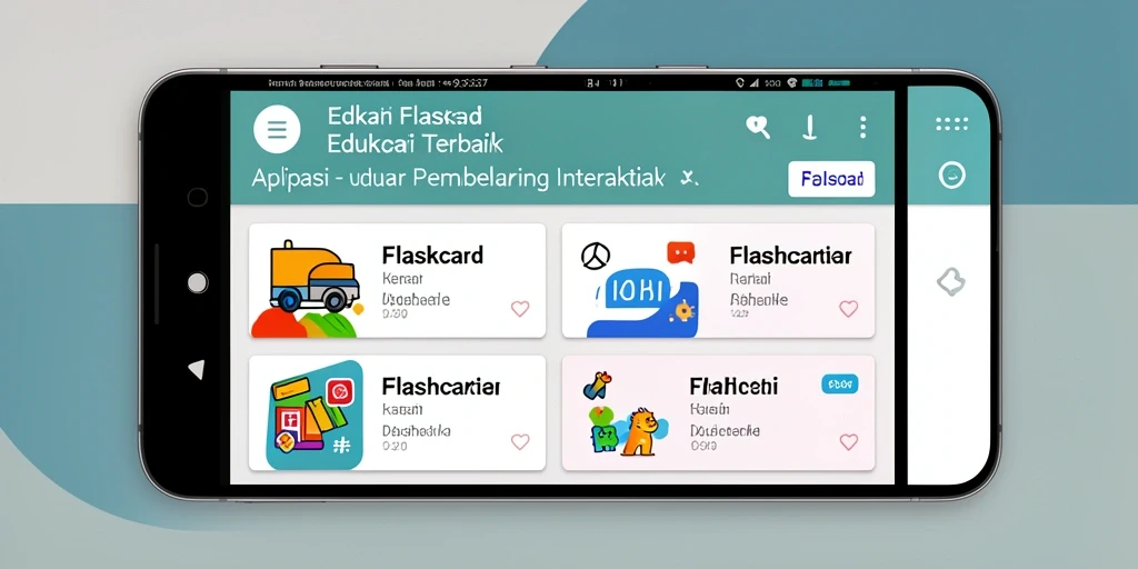 Tampilan antarmuka aplikasi Flashcard 93337 yang interaktif dan mudah digunakan.