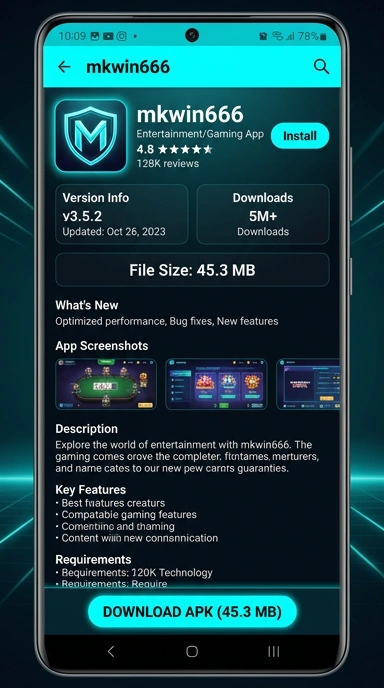 Tampilan halaman APK mkwin666
