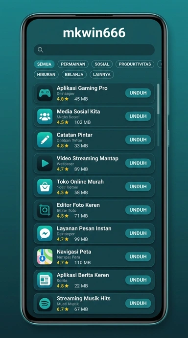 Tampilan katalog aplikasi mkwin666
