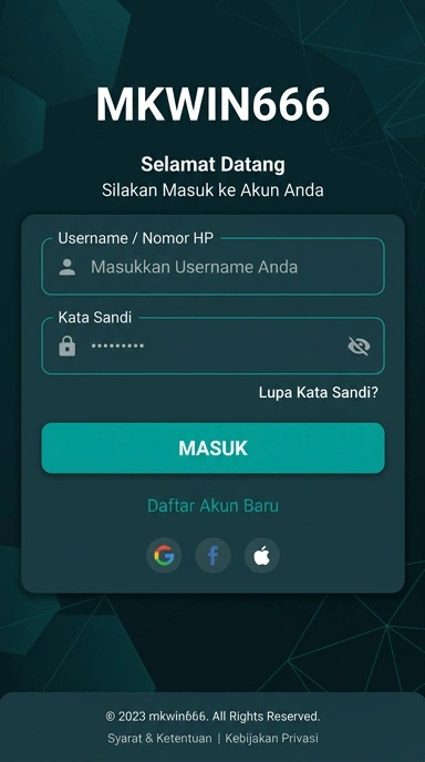 Tampilan halaman login mkwin666